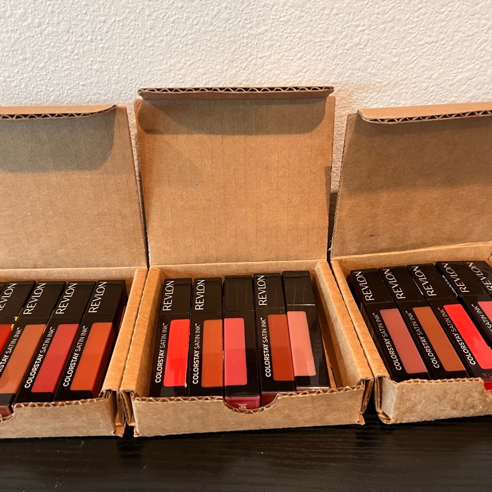 Revlon Liquid Lipstick Bundle in Red, Coral, Pink